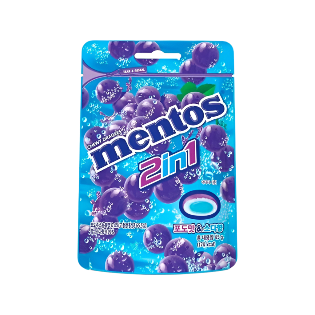 Mentos 2 in 1 Grape Soda