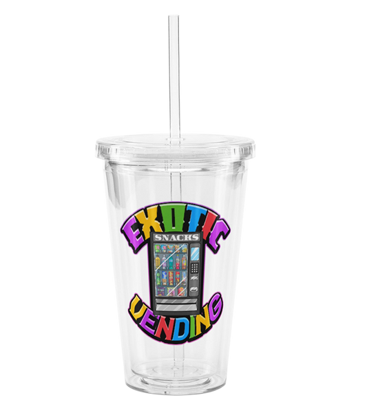 Clear plastic tumbler